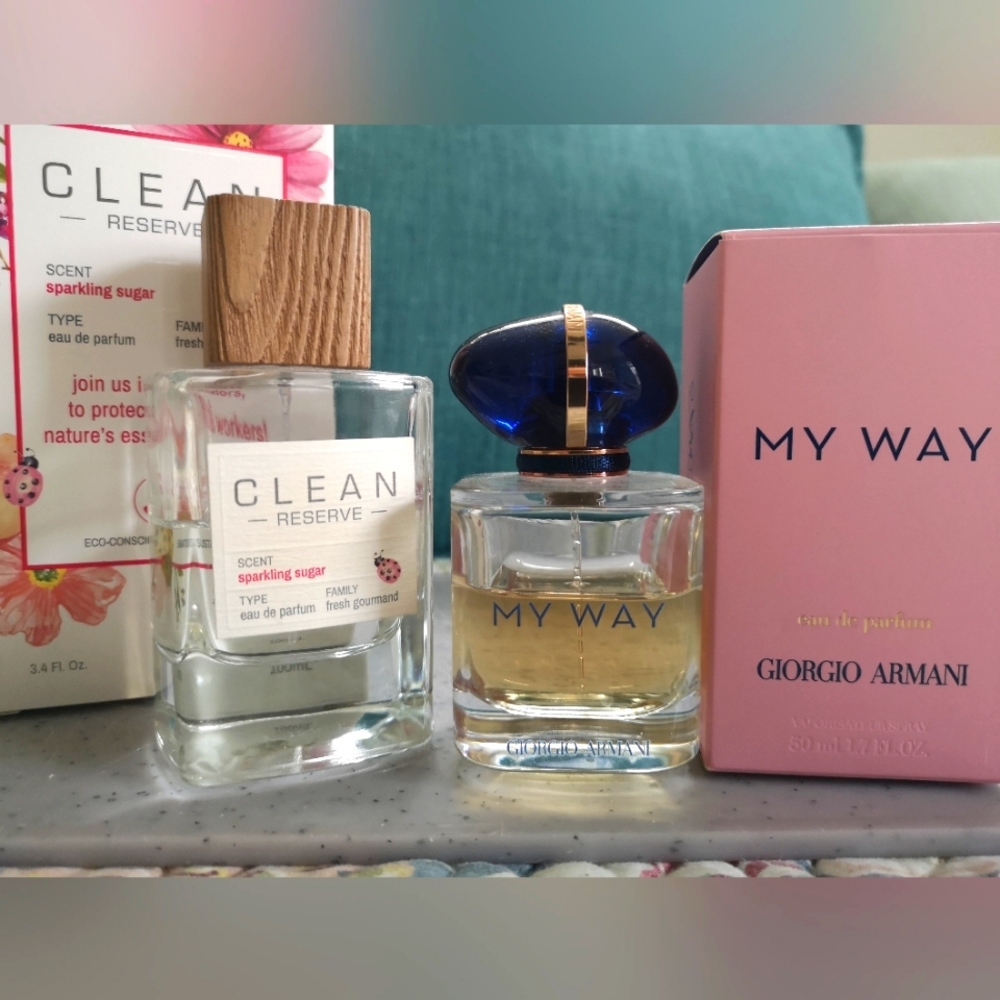Clean Reserve, Sparkling Sugar  + Giorgio Armani, My Way